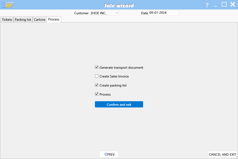 Footwear erp Sell wizard 4