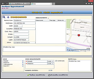 segnalazioni su mappa con gps e foto